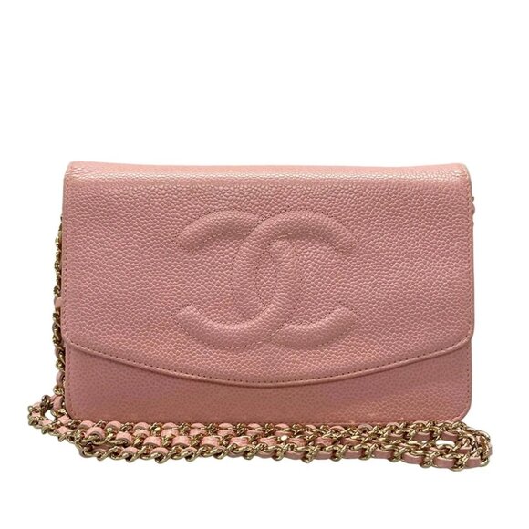Auth CHANEL - A13509 Pink Calfskin Other Style Wallet Gold hardware - Picture 1 of 14